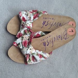 Floral Blowfish Malibu Slides